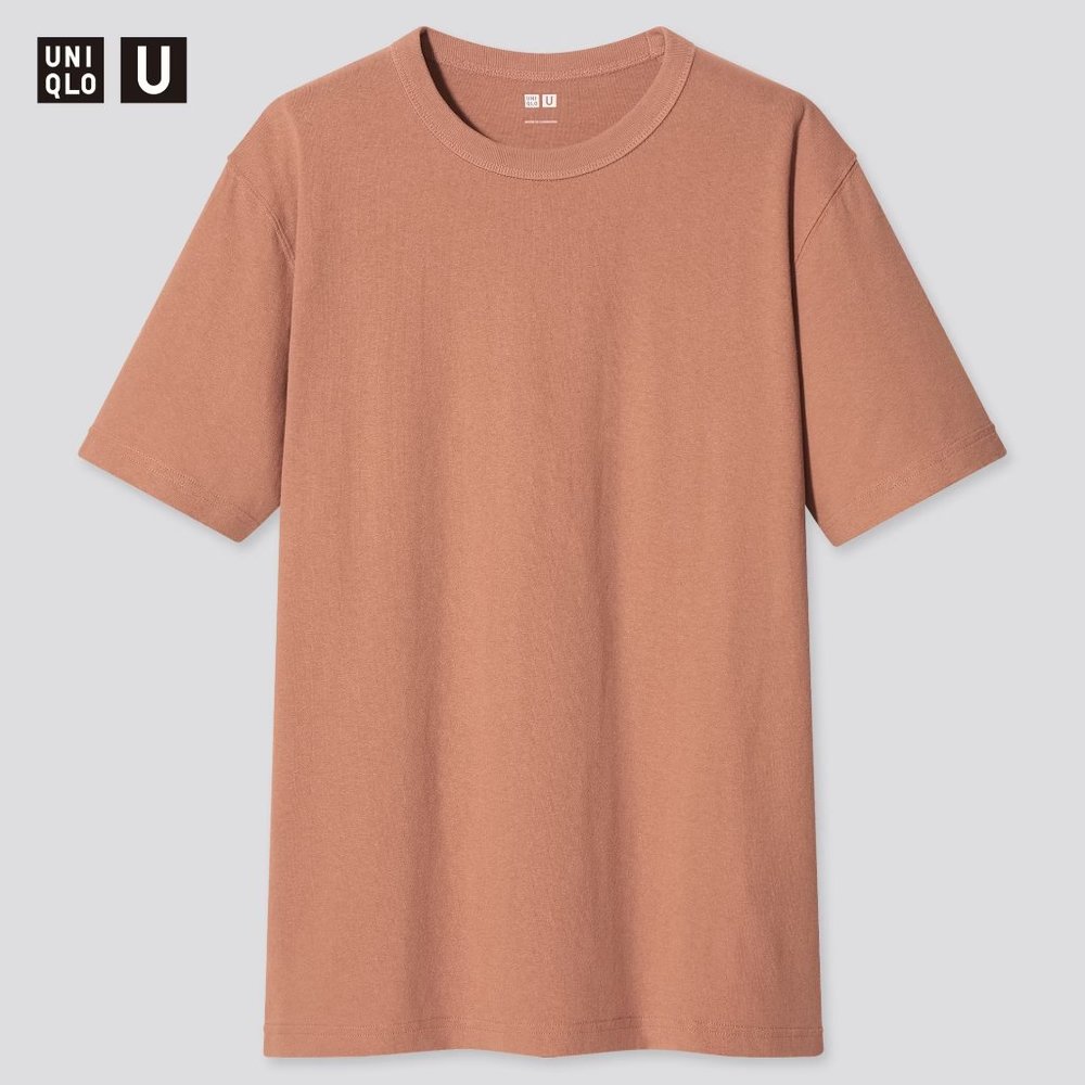 Uniqlo U Crew Neck Short-Sleeve T-Shirt in Orange